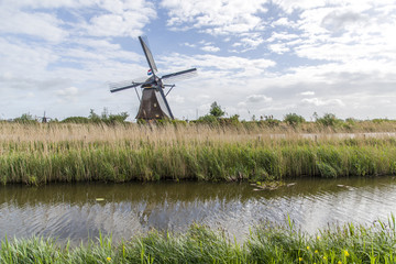 Naklejka premium Travel in Netherlands . traditional Holland - Windmills