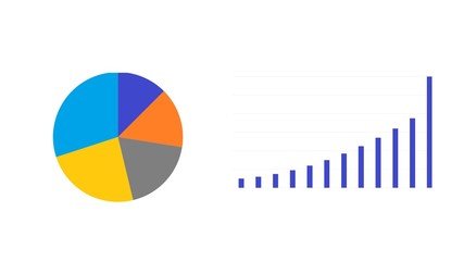 Flowcharts – statistics - business diagrams and charts info raster