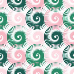 Spiral swirls complicated seamless pattern vector design.
