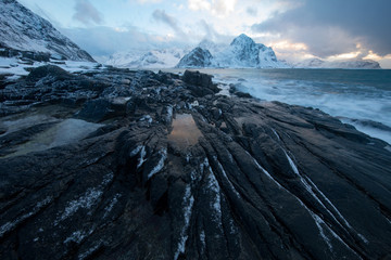 Traditional landscape of Norwegian nature.