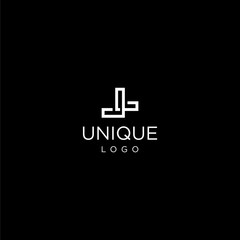 Obraz premium Creative logo design of letter J with black and white background - EPS10 - Vector.