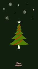Christmas decoration, tree. Vector illustration