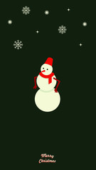Christmas decoration, snowman. Vector illustration