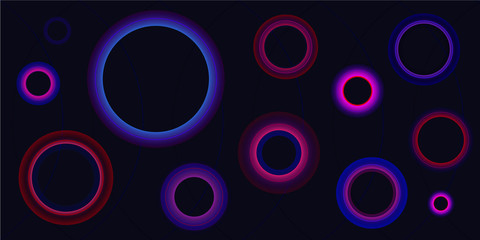 Colorful modern background purple circles flares