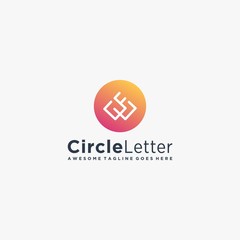 Vector Logo Illustration Circle Letter Q Colorful Style