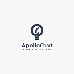 Obraz premium Vector Logo Illustration Apollo Chart Silhouette Style