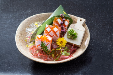 Salmon toro sashimi a taste of Japanese food