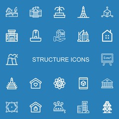 Editable 22 structure icons for web and mobile