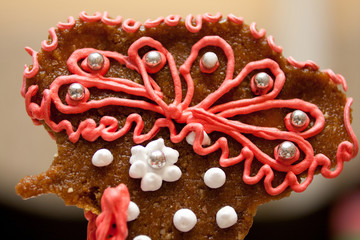 Close up shot of a brittle cake