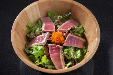 Tuna tataki salad Japanese food cuisine