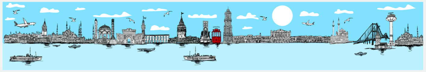 istanbul silhouette vector art