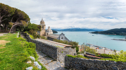 A view from the grounds of Doria Castle towards the Church of San Lorenzo(Chiesa di San Lorenzo)...