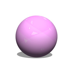 Colorful ball isolated on white background and 3D illustration