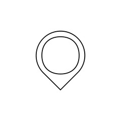 Location icon. Map pin symbol. Travel sign. Logo design element