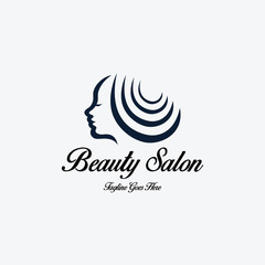 Beauty salon logo design template. Vector illustration
