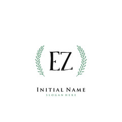 EZ Initial handwriting logo vector	