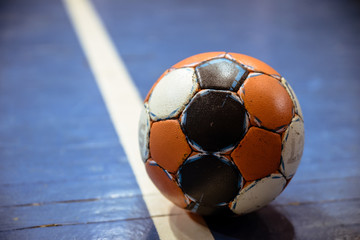 Ball on the floor, handball, futsal