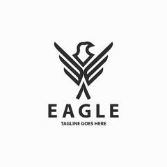 Eagle logo design template. Vector illustration