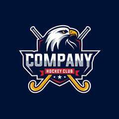 Eagle Head Hockey Club Logo Vector
