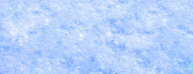 Broken crushed ice fresh cold white winter snow background