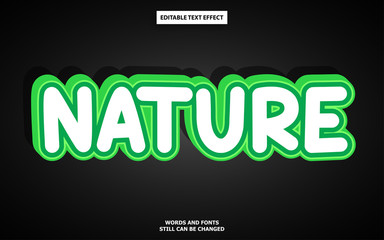 Obraz premium Nature editable text effect