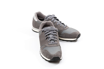 grey casual sports shoes/sneaker isolated on white background