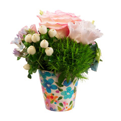 Flower arrangement isolated on white