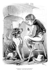 child with a dog - 319272953