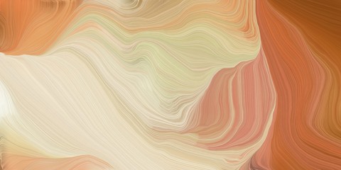 card, poster or canvas design with modern waves background illustration with tan, burly wood and sienna color