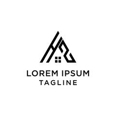 Abstract Home initial HZ logo design template