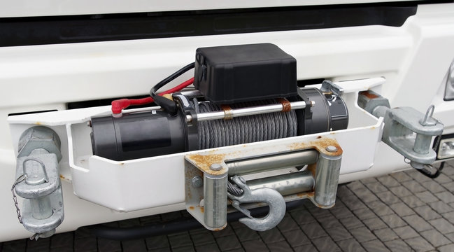 Detail photo of the car winch