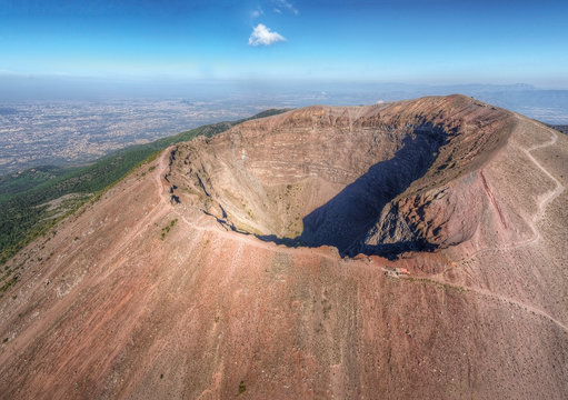 Vesuvius volcano crater