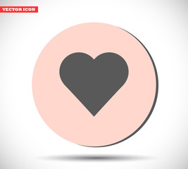 Heart vector icon , lorem ipsum Flat design