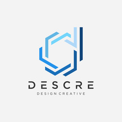 Letter D logo design With Building For Construction Company. Modern logo with overlapping lines symbol. Vector design template elements for your application or corporate identity.- vector