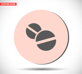 Pills vector icon , lorem ipsum Flat design