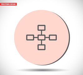 Obraz premium Network vector icon , lorem ipsum Flat design