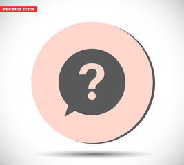 Question vector icon , lorem ipsum Flat design