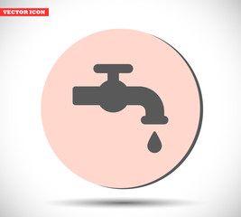 Kitchen faucet iconvector icon , lorem ipsum Flat design