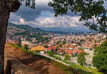 Sunset view of Sarajevo, Bosnia