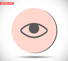 Eye vector icon , lorem ipsum Flat design