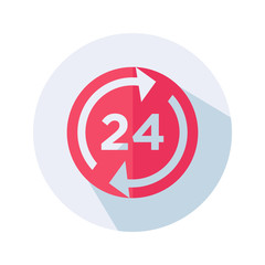 24 hour flat vector icon - ui icon vector