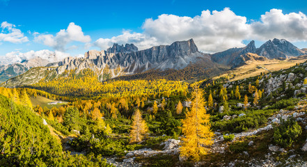 Autumn alpine landscape in the Dolomites (IT)