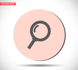 Magnifier with a man vector icon , lorem ipsum Flat design