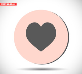 Heart vector icon , lorem ipsum Flat design