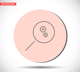 Loupe vector icon , lorem ipsum Flat design