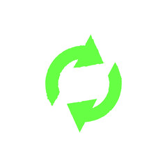 Green recycle symbol vector