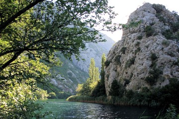 the lovely Cetina river near Omis, Croatia