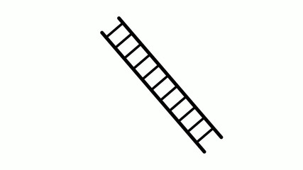 step ladder icon, ladder icon in trendy flat style