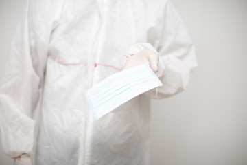 Coronavirus.A young student working in medicine.