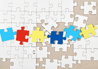 Autism concept Jigsaw puzzle background texture
